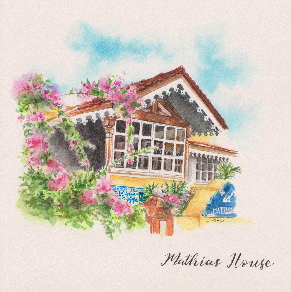 MATHIAS HOUSE (WATERCOLOR PAINTING)