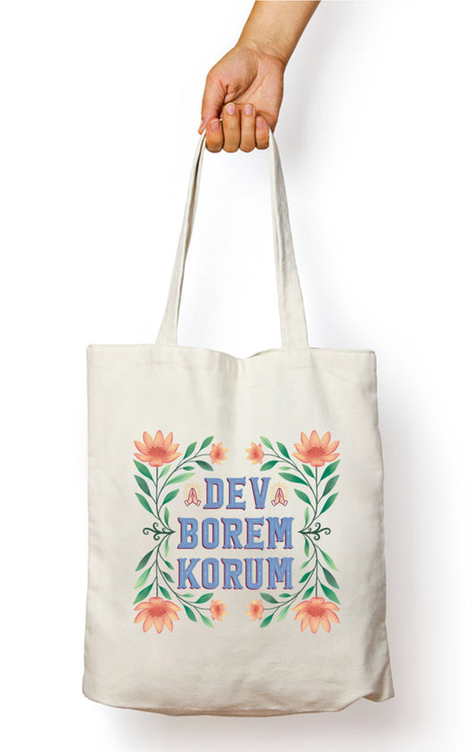 DEV BOREM KORUM TOTE BAG.